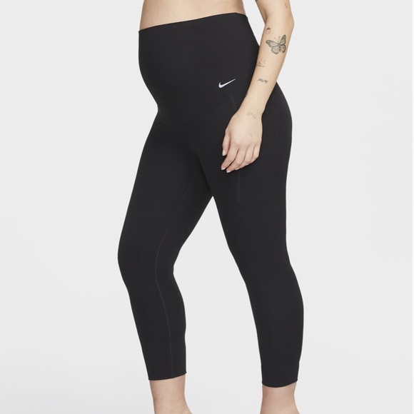nike maternity zenvy dri-fit high-waisted 7/8 leggings - Picture 1 of 12